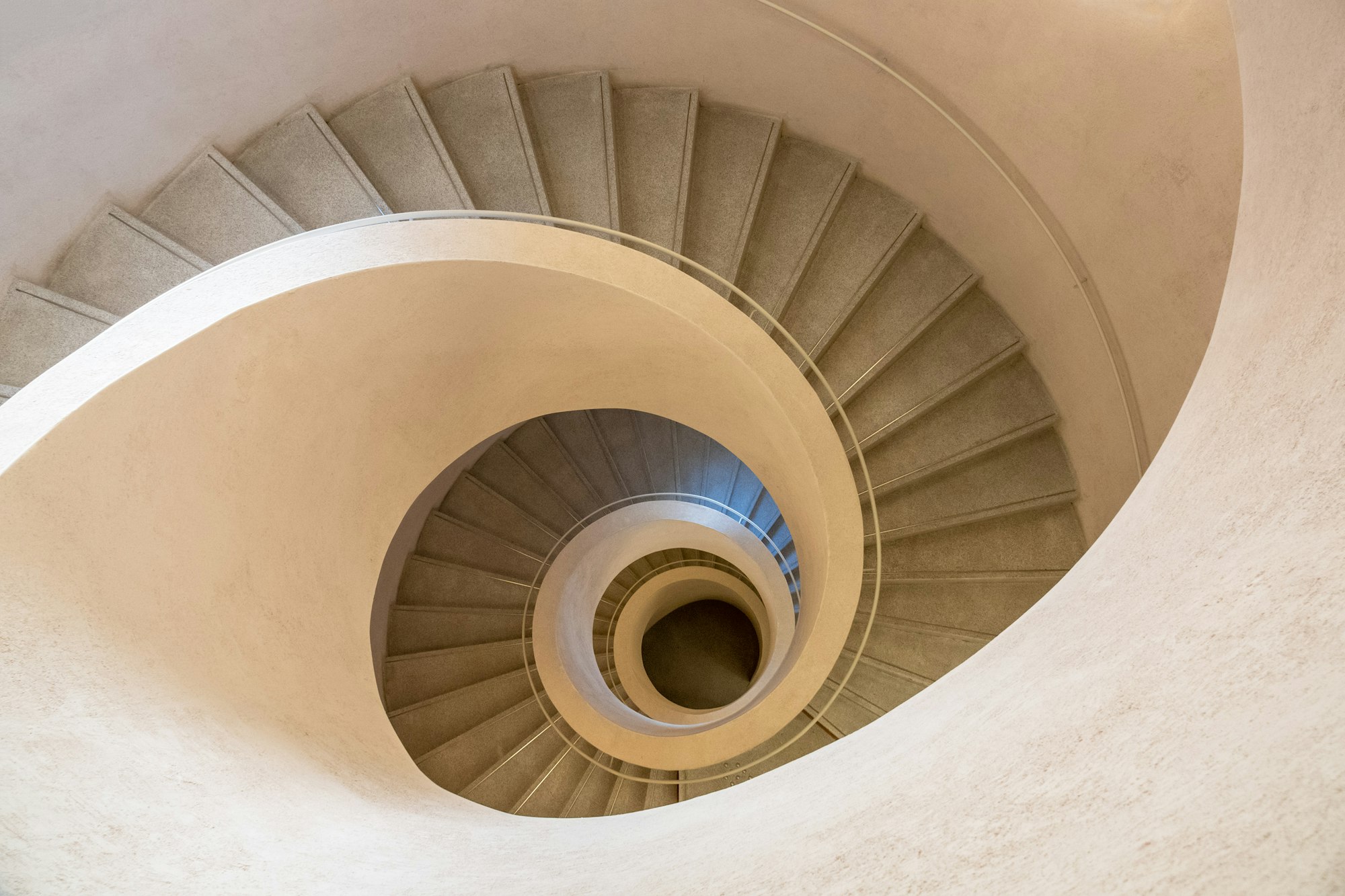 typical modern stone staircase